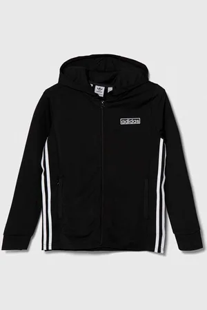adidas Bluza dziecięca kolor z kapturem z aplikacją
