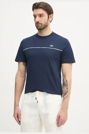 Lacoste T-shirt bawełniany męski kolor gładki TH9842