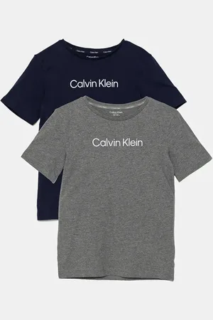 Calvin Klein T-shirt bawełniany dziecięcy 2-pack kolor z nadrukiem B70B700504