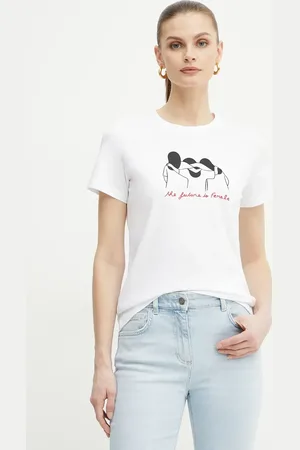 MARELLA T-shirt bawełniany CAUCASO damski kolor 2513971054200