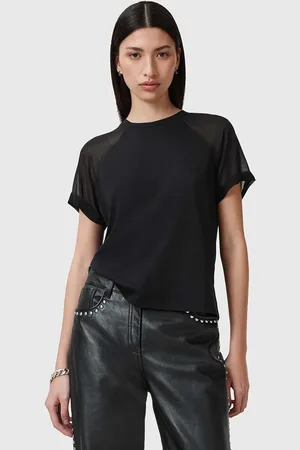 AllSaints Bluzka ANNIE damska kolor gładka W005JC