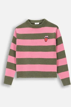 COCCODRILLO Sweter dziecięcy kolor lekki MYSTIC NATURE GIRL JUNIOR