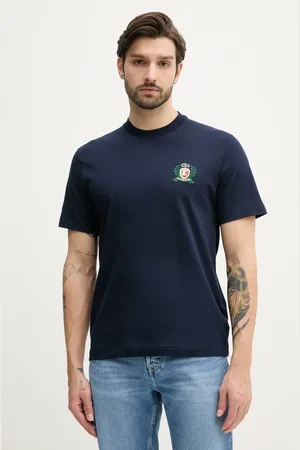 Lacoste T-shirt bawełniany męski kolor z aplikacją TH0027