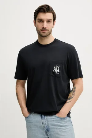 Armani Exchange T-shirt bawełniany męski kolor gładki XM000366 AF12308