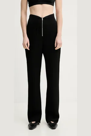 Nanushka Spodnie LINETT damskie kolor proste high waist NW25RSPA19499