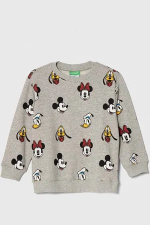 Benetton Bluza bawełniana dziecięca x Disney kolor wzorzysta