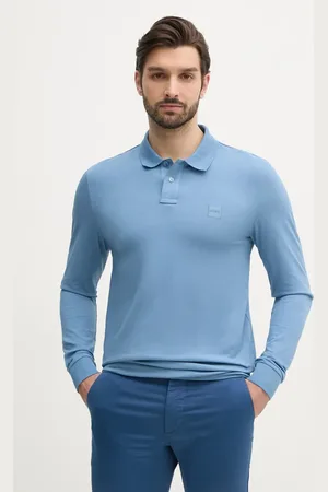 HUGO BOSS Longsleeve męski kolor gładki 50507704