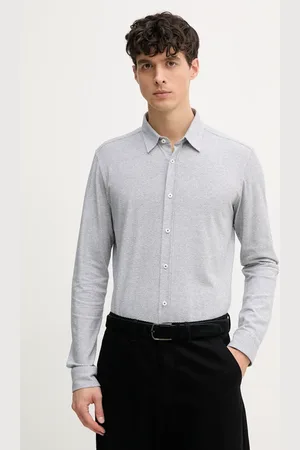 HUGO BOSS Koszula bawełniana męska kolor slim z kołnierzykiem klasycznym 50539579