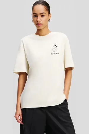 Karl Lagerfeld T-shirt bawełniany damski kolor A2W17089
