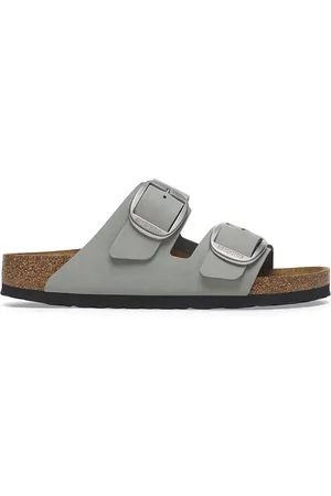 Birkenstock Klapki nubukowe Arizona Big Buckle damskie kolor 1029311