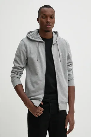 Guess Bluza męska kolor z kapturem gładka