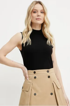 Max Mara Kamizelka damski kolor lekki z półgolfem 2515361061600
