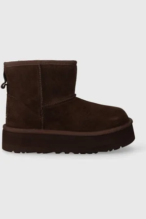 UGG śniegowce zamszowe dziecięce CLASSIC MINI PLATFORM kolor