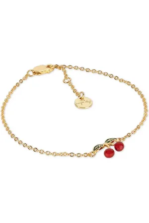 Konges Sløjd Bransoletka ze srebra pokrytego złotem 24K GOLD PLATED CHERRY BRACELET KS102266