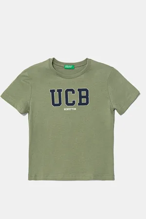 Benetton T-shirt bawełniany dziecięcy kolor z nadrukiem 3I1XG10HT