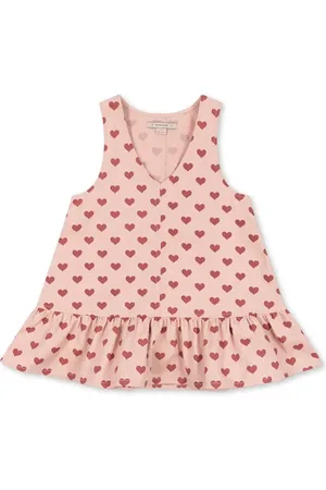 Konges Sløjd Sukienka bawełniana dziecięca FEN DRESS GOTS kolor mini rozkloszowana KS102443