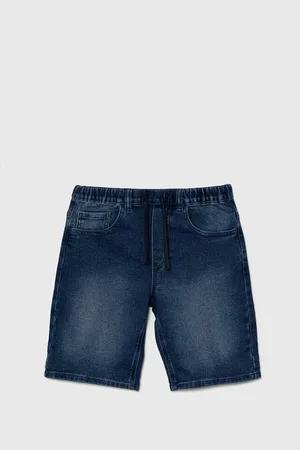 Benetton Szorty jeansowe dziecięce kolor regulowana talia