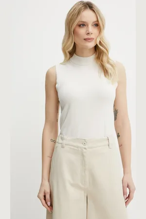 Max Mara Kamizelka damski kolor lekki z półgolfem 2515361061600