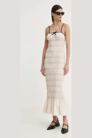 Résumé Résumé sukienka bawełniana BeauRS Dress kolor maxi dopasowana 121871176