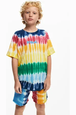 Desigual T-shirt bawełniany dziecięcy kolor wzorzysty 25SBTK07