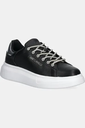 Roberto Cavalli Sneakersy skórzane damskie kolor 78RA3SB1ZPA86E21