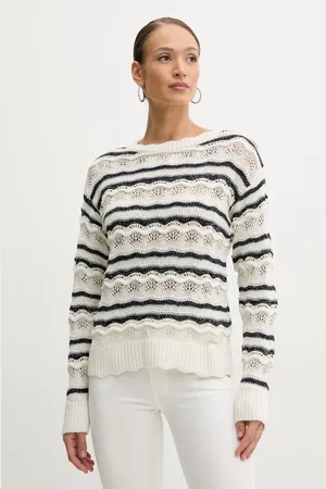 Guess Sweter z domieszką lnu VALERIE damski kolor lekki W5GR35 Z3NJ0