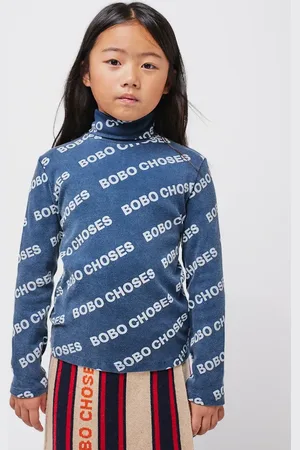 Bobo Choses Longsleeve bawełniany dziecięcy kolor z półgolfem 224TC002