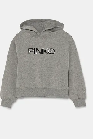 Pinko Bluza dziecięca kolor z kapturem z nadrukiem F4PIJGHS091