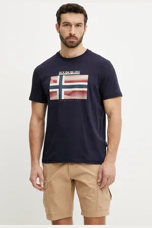 Napapijri T-shirt bawełniany S-Lari męski kolor z nadrukiem NP0A4IE51761