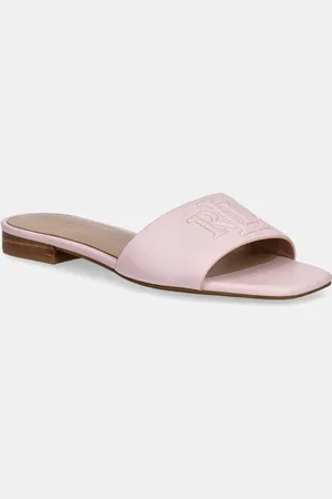 Ralph Lauren Klapki skórzane Everley Sld damskie kolor 802959143007