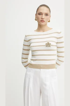 ERMANNO SCERVINO Sweter damski kolor lekki 56TM029E80