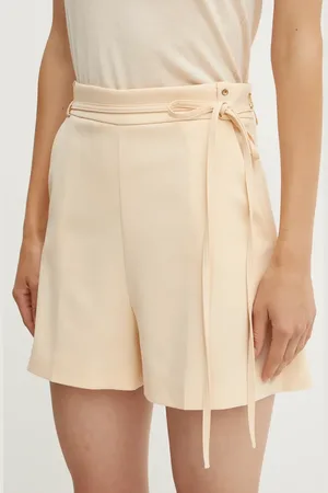 Patrizia Pepe Szorty damskie kolor gładkie high waist 8P0654 A6F5