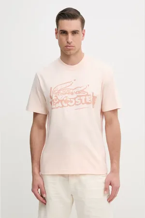 Lacoste T-shirt bawełniany męski kolor z nadrukiem TH0284