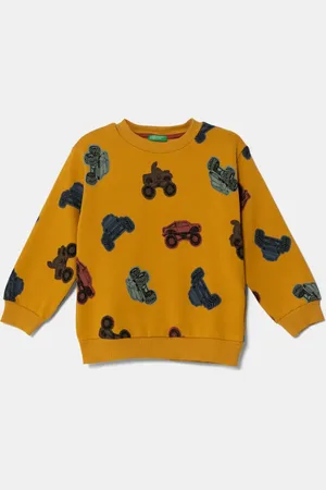 Benetton Bluza dziecięca kolor wzorzysta 3J4EG10GK