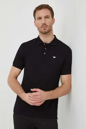 Emporio Armani Polo bawełniane kolor gładki 8N1FQ2 1JTKZ
