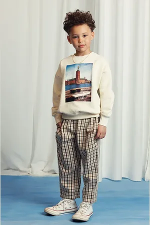Mini Rodini Spodnie dziecięce Gingham kolor wzorzyste 2523016113