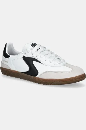 Skechers Sneakersy skórzane HOTSHOT damskie kolor 185232