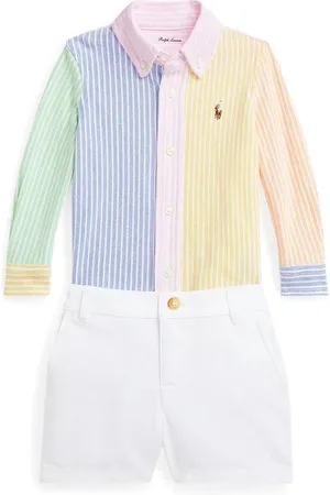 Ralph Lauren Komplet bawełniany niemowlęcy kolor 320965298001