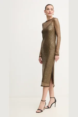 Pinko Sukienka kolor maxi prosta 104709 A2EX
