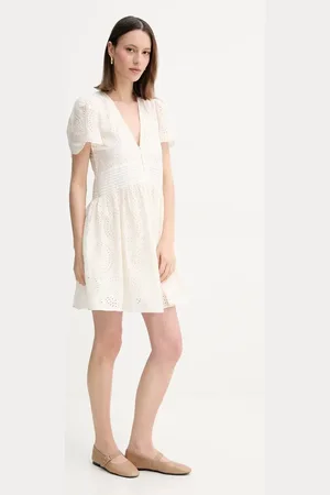 HUGO BOSS Sukienka bawełniana kolor mini rozkloszowana 50538362