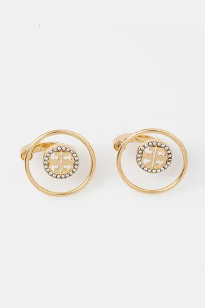 Tory Burch Kolczyki pozłacane Miller Pave 164638-783