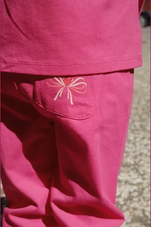 Konges Sløjd Spodnie bawełniane dziecięce BABETTE PANTS GOTS kolor gładkie KS102560