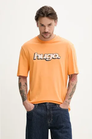 Hugo Blue T-shirt bawełniany męski kolor z nadrukiem 50542932