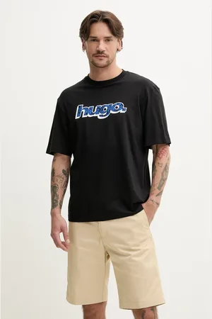 Hugo Blue T-shirt bawełniany męski kolor z nadrukiem 50542932
