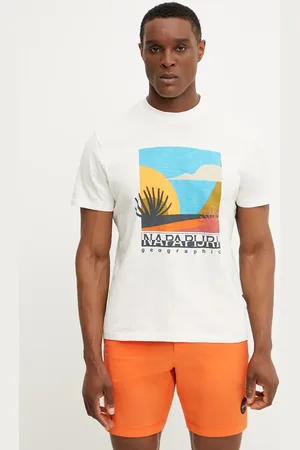 Napapijri T-shirt bawełniany S-Arbia męski kolor z nadrukiem NP0A4IE3N1A1