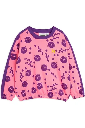Mini Rodini Bluza bawełniana dziecięca Squiggly cats kolor wzorzysta 2512012228