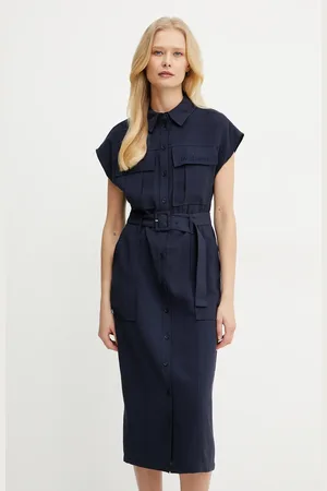 Patrizia Pepe Sukienka kolor midi prosta 2A2870 A573