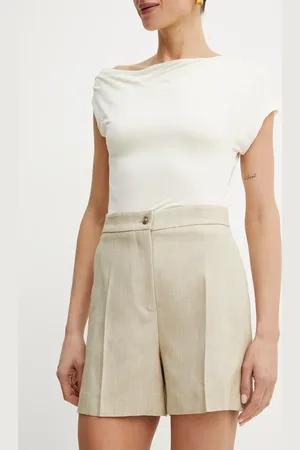 Pinko Szorty damskie kolor gładkie high waist 104702 A2EJ