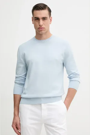 Calvin Klein Sweter bawełniany męski kolor lekki LV040BM343