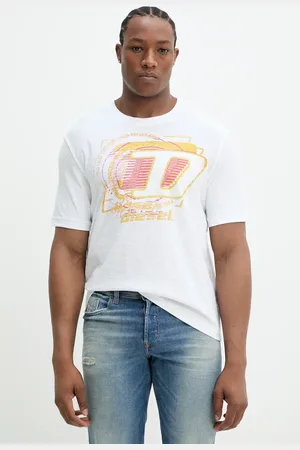 Diesel T-shirt bawełniany T-ADJUST-R11 T-SHIRT męski kolor z nadrukiem A16430.0QKAP